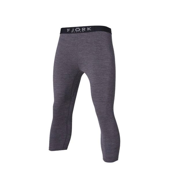 Damskie legginsy termoaktywne 3/4 100% wełna merynosów - Bjork 210. Szare legginsy damskie FJORK MERINO, bez wzorów, z wełny. W wyprzedaży za 249.00 zł.