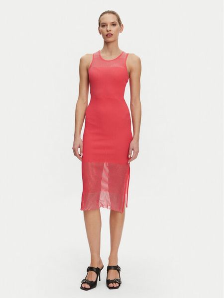 PINKO Sukienka dzianinowa 104811 A2GJ N55 Pomarańczowy Regular Fit. Brązowe sukienki damskie Pinko, xs, bez wzorów, z dzianiny, bez kołnierzyka, bez ramiączek. Za 579.99 zł.