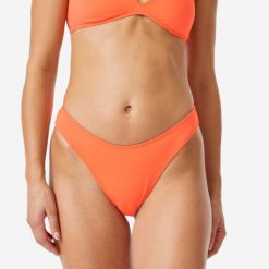Dół kostiumu kąpielowego damski Decathlon High Leg Cheeky. Brązowe stroje kąpielowe damskie Roxy, xl, bez wzorów, z poliamidu. Za 69.99 zł.