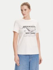 Weekend Max Mara T-Shirt Guglia 2525976031 Écru Regular Fit. T-shirty damskie Weekend Max Mara, m, bez wzorów, z bawełny, bez kołnierzyka, bez ramiączek. Za 299.99 zł.