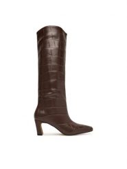 Aldo Botki Bethie 14428959 Brązowy ciemny. Brązowe botki damskie Aldo, bez wzorów, ze skóry, bez obcasa, na słupku, bez zapięcia. Za 1,189.00 zł.
