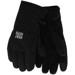 Męskie rękawiczki zimowe softshell 1 para. Czarne rękawiczki męskie HEAT KEEPER, na zimę, bez wzorów, z softshellu. Za 143.29 zł.