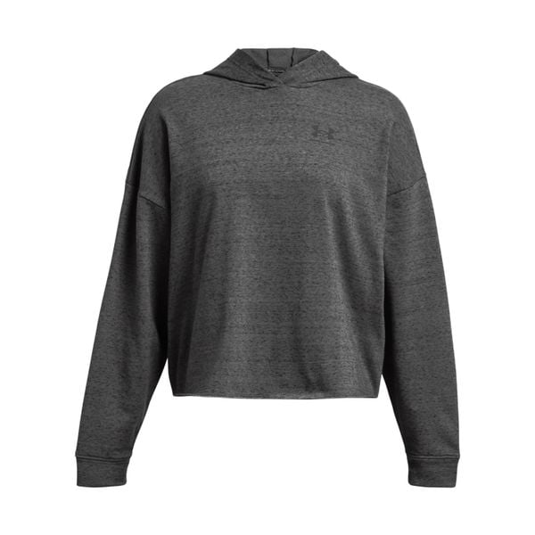 Damska bluza oversize z kapturem Under Armour Rival Terry. Czarne bluzy damskie Under Armour, m, bez wzorów, z materiału, bez ramiączek, z kapturem. Za 280.40 zł.