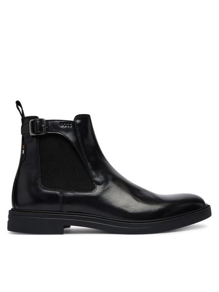 BOSS Sztyblety Calev 50573373 Czarny. Czarne botki męskie Boss, bez wzorów, bez obcasa, bez zapięcia. Za 1,249.00 zł.