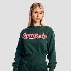 Bluza damska fitness bez kaptura Forest. Zielone bluzy damskie GYMBEAM, xs, bez wzorów, z bawełny, bez ramiączek, bez kaptura. Za 134.90 zł.