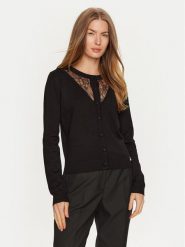 Artigli Kardigan ACMA000068 Czarny Regular Fit. Czarne kardigany damskie Artigli, m, bez wzorów, z wiskozy, bez kołnierzyka. Za 219.99 zł.