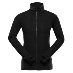 Bluza damska turystyczna szybkoschnąca Alpine Pro Querta 2. Czarne bluzy damskie Alpine Pro, xl, bez wzorów, z elastanu, sportowe, bez ramiączek, bez kaptura. Za 209.00 zł.