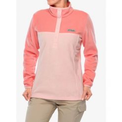 Bluza turystyczna damska Columbia Benton Springs Half Snap Pull Over II. Czerwone bluzy damskie Columbia, xs, bez wzorów, sportowe, bez ramiączek, bez kaptura. Za 146.99 zł.