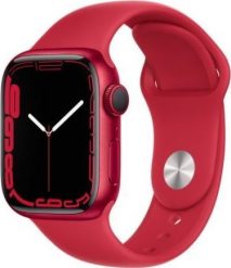 Smartwatch Apple Watch 7 GPS 45mm Czerwony (MKN93WB/A). Czerwone zegarki smartwatch Apple, bez wzorów. Za 1,972.62 zł.