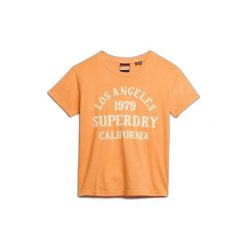 Koszulka damska Superdry Surf. Brązowe bluzki damskie Superdry, bez wzorów, eleganckie, bez kołnierzyka, bez ramiączek. W wyprzedaży za 147.60 zł.