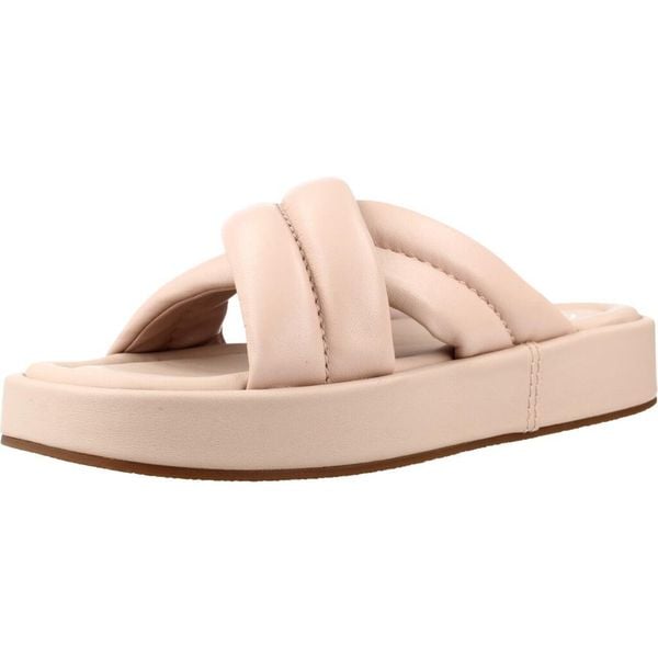 Sandały CLARKS ALDA GLIDE Rose. Czerwone sandały damskie Clarks, bez wzorów, z gumy, bez obcasa, bez zapięcia. Za 241.99 zł.