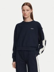 Guess Bluza V6YQ10 K4291 Granatowy Regular Fit. Niebieskie bluzy damskie Guess, xs, z aplikacjami, z bawełny, bez ramiączek, bez kaptura. Za 394.99 zł.