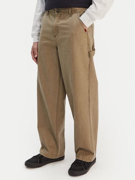 Quiksilver Jeansy Mercury Straight Out EQYNP03325 Beżowy Wide Leg. Brązowe jeansy męskie Quiksilver, z bawełny. Za 399.99 zł.