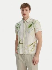 Guess Koszula M6GH81 W2063 Zielony Regular Fit. Zielone koszule męskie Guess, m, z aplikacjami, z wiskozy, bez kołnierzyka, bez ramiączek. Za 299.99 zł.