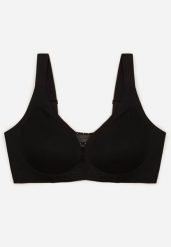 Czarny Biustonosz z Prążkowanego Materiału Ezimere. Czarne biustonosze Born2be, bez wzorów, prążkowane. Za 54.99 zł.