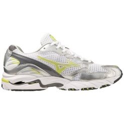 Buty sportowe Mizuno Wave 10 Srebrne. Białe buty sportowe męskie Mizuno, bez wzorów, z materiału, bez zapięcia, do biegania, mizuno wave. W wyprzedaży za 604.50 zł.