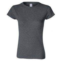 Koszulka Damska Softstyle Heather. Czerwone bluzki damskie GILDAN, xl, bez wzorów, sportowe, bez kołnierzyka, bez ramiączek. Za 42.99 zł.