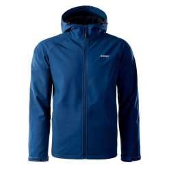 Kurtka Softshellowa Męska Neti. Niebieskie kurtki męskie Hi-tec, m, bez wzorów, z elastanu, z kapturem. Za 188.99 zł.