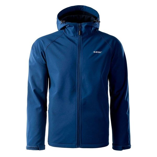 Kurtka Softshellowa Męska Neti. Niebieskie kurtki męskie Hi-tec, m, bez wzorów, z elastanu, z kapturem, trekkingowe. Za 188.99 zł.