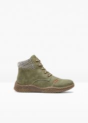 Wysokie sneakersy Rieker. Zielone obuwie sportowe damskie bonprix, bez wzorów, bez zapięcia. Za 269.99 zł.