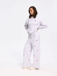 Bluza z bawełną - jasnoszary. Szare bluzy damskie Reserved, l, bez wzorów, z bawełny, bez ramiączek, bez kaptura. Za 159.99 zł.