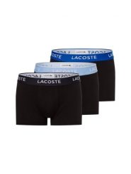 Lacoste Obcisłe bokserki pakowane po 3 szt. Mężczyźni Dżersej czarny, L. Czarne bokserki męskie Lacoste, bez wzorów, z bawełny. Za 209.95 zł.