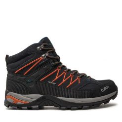 Trekkingi CMP. Niebieskie botki męskie CMP, bez wzorów, sportowe, bez obcasa, bez zapięcia. Za 289.99 zł.
