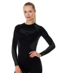 Bluza damska z długim rękawem Brubeck DRY. Czarne bluzy damskie Brubeck, s, bez wzorów, z dzianiny, bez ramiączek, bez kaptura. Za 346.70 zł.