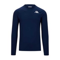 Koszulka z długim rękawem Kappa Vurbat. Niebieskie bielizna sportowa męska Kappa, bez wzorów, na fitness i siłownię. Za 195.00 zł.