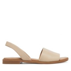 Sandały Lasocki. Brązowe sandały damskie Lasocki, bez wzorów, bez obcasa, na płaskiej podeszwie, bez zapięcia. Za 139.99 zł.