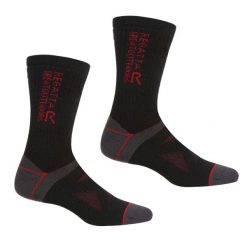 Wool Hiker unisex skarpety wełniane 2-pak. Czarne skarpetki damskie Regatta, bez wzorów, z wełny. W wyprzedaży za 79.99 zł.