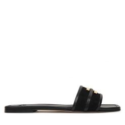 Klapki Elisabetta Franchi. Czarne klapki damskie Elisabetta Franchi, bez wzorów, bez obcasa, bez zapięcia. Za 1,494.99 zł.