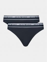 Emporio Armani Underwear Komplet fig brazylijskich 163337 4R227 00135 Granatowy. Niebieskie majtki damskie Emporio Armani Underwear, z bawełny. Za 119.99 zł.