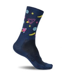 Skarpety Kolarskie LUXA Cosmos. Niebieskie skarpetki damskie LUXA, bez wzorów, z elastanu. Za 49.90 zł.