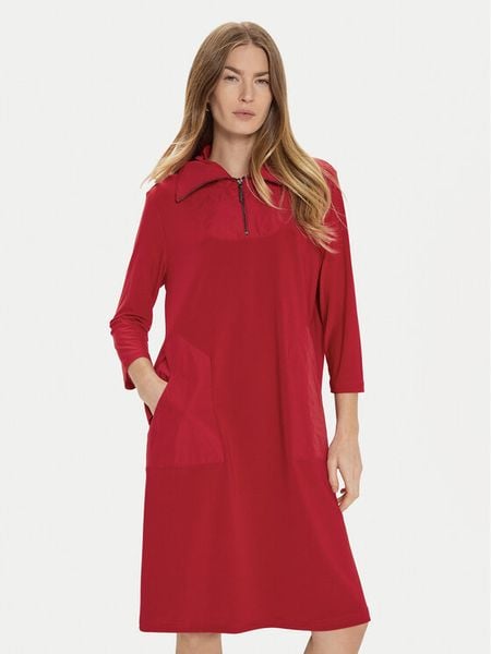 Joseph Ribkoff Sukienka codzienna 244045 Czerwony Regular Fit. Czerwone sukienki damskie Joseph Ribkoff, na co dzień, bez wzorów, z syntetyku, bez kołnierzyka, bez ramiączek, proste. Za 1,119.00 zł.