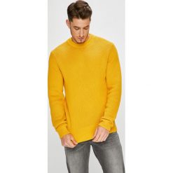 Calvin Klein - Sweter. Niebieskie swetry męskie Calvin Klein, l, bez wzorów, z bawełny, bez kołnierzyka, bez ramiączek. W wyprzedaży za 359.90 zł.