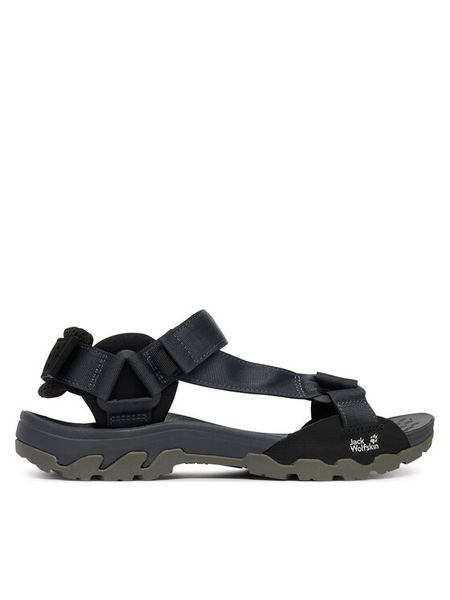 Jack Wolfskin Sandały Ridge A65590 Czarny. Czarne sandały damskie Jack Wolfskin, bez wzorów, z materiału, bez obcasa, bez zapięcia. Za 259.99 zł.