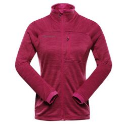 Bluza damska turystyczna szybkoschnąca Alpine Pro Onneca 3. Czerwone bluzy damskie Alpine Pro, bez wzorów, bez ramiączek, bez kaptura. W wyprzedaży za 299.00 zł.