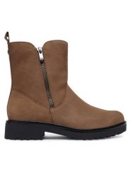 Caprice Botki 9-25414-45 Brązowy. Brązowe botki damskie Caprice, bez wzorów, z nubiku, bez obcasa, na płaskiej podeszwie, bez zapięcia. Za 489.99 zł.