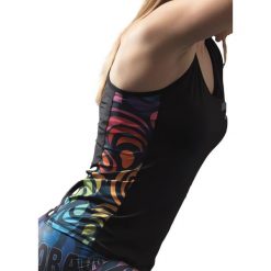 Damski tank top Dorawon Mosaique. Niebieskie topy damskie DORAWON, bez wzorów, sportowe, bez kołnierzyka, bez ramiączek. Za 360.00 zł.