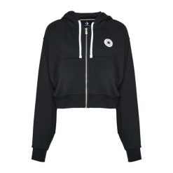 Bluza damska Converse Retro Full-Zip Hoodie. Czarne bluzy damskie Converse, l, bez wzorów, retro, bez ramiączek, bez kaptura. Za 279.99 zł.