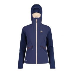 Kurtka softshell damska Maloja W'S GeraniumM. Niebieskie kurtki sportowe damskie Maloja, na jesień, l, bez wzorów, z elastanu, bez ramiączek, bez kaptura, narciarskie, gore-tex. Za 419.99 zł.