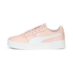 Buty trampki damskie sportowe Puma Carina 2.0. Białe obuwie sportowe damskie Puma, bez wzorów, z materiału, bez zapięcia. Za 262.00 zł.