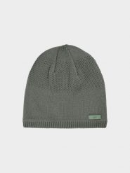 4F Czapka zimowa męska - khaki M. Brązowe czapki męskie 4F, na zimę, bez wzorów, z syntetyku. W wyprzedaży za 49.99 zł.