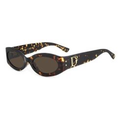 Okulary przeciwsłoneczne damskie DSQUARED2 D2 0150/G/S 086 Rozmiar 54 mm. Brązowe okulary przeciwsłoneczne damskie DSQUARED. W wyprzedaży za 1,175.70 zł.