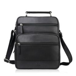 Torba męska skórzana na ramię czarna vintage listonoszka męska Paolo Peruzzi T-127-HBL. Czarne torby na ramię męskie z materiału, na ramię. Za 259.00 zł.