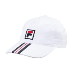 Czapka tenisowa z dzaszkiem Fila Cap Bobby. Czerwone czapki damskie Fila, bez wzorów. Za 93.00 zł.