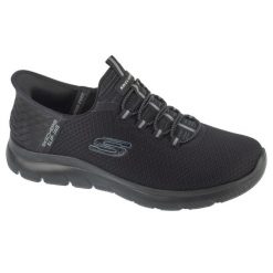 Buty sportowe Sneakersy męskie, Slip-Ins Summits - High Range. Czarne buty sportowe męskie Skechers, bez wzorów, bez zapięcia, trekkingowe. Za 329.99 zł.