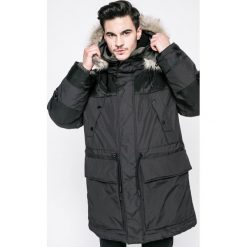 G-Star Raw - Parka. Czarne parki męskie G-Star Raw, l, bez wzorów, z acetatu, retro, bez kołnierzyka, z kapturem. W wyprzedaży za 1,199.00 zł.
