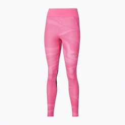 Legginsy damskie Mizuno Printed. Czerwone legginsy damskie Mizuno, bez wzorów, z elastanu. Za 149.99 zł.